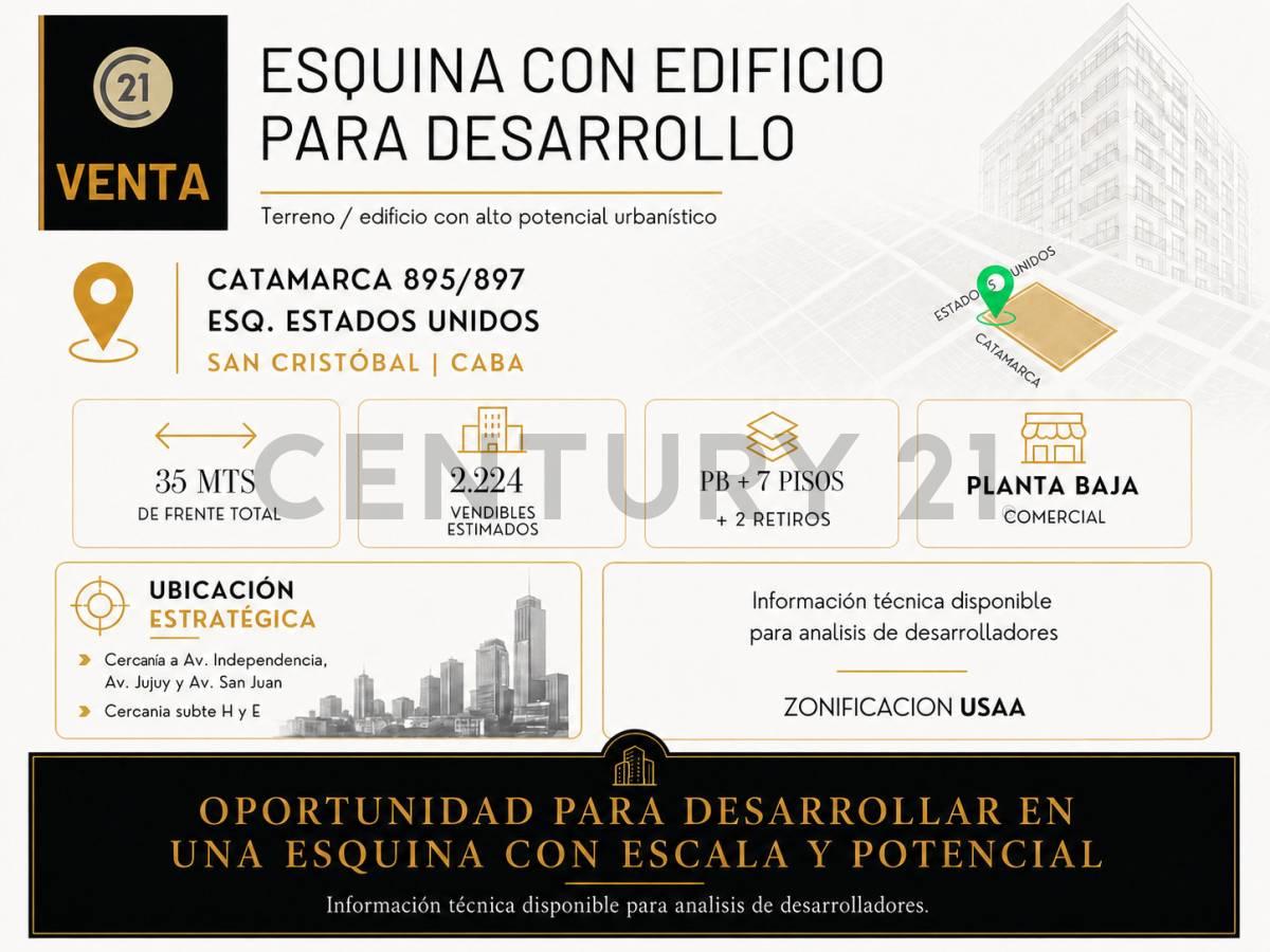 Terreno / Edificio en Esquina USAA para Desarrollo | San Cristóbal — foto 1