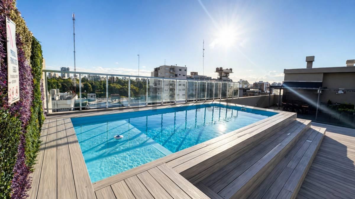 Monoambiente súper luminoso con balcón y piscina | Caballito — foto 1