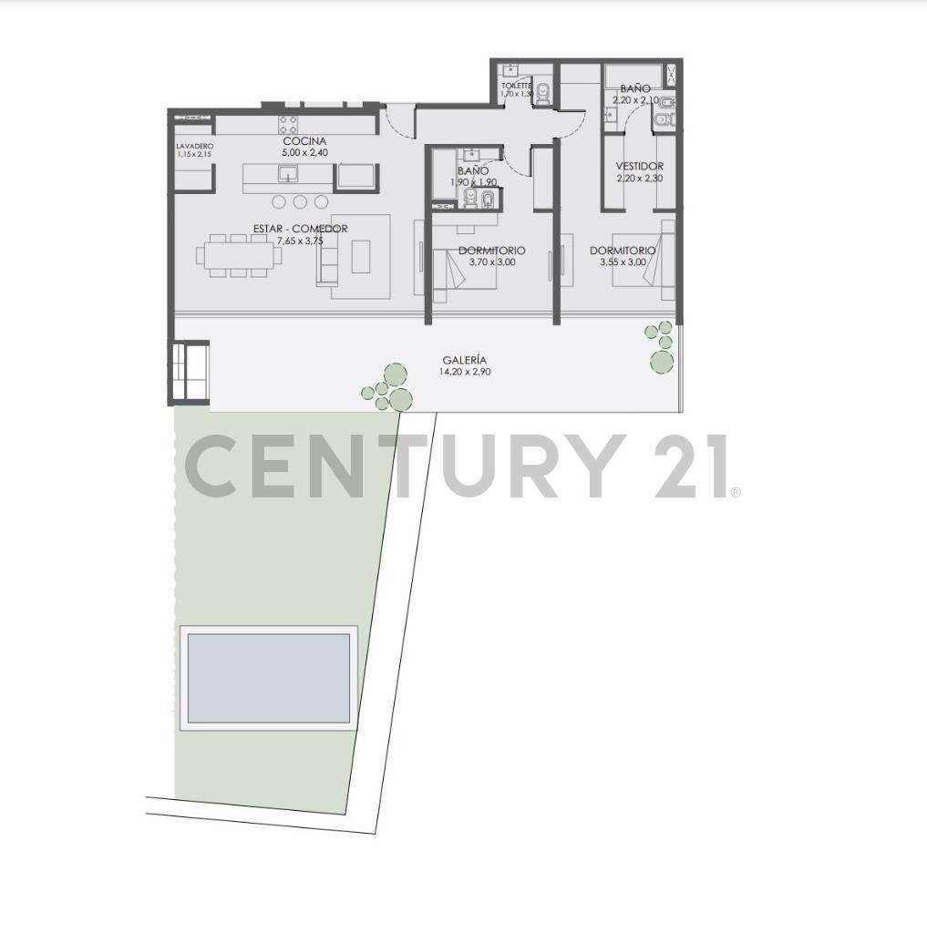 Aqua Marina Nordelta al Río 3 amb y jardín en venta en cuota — foto 1