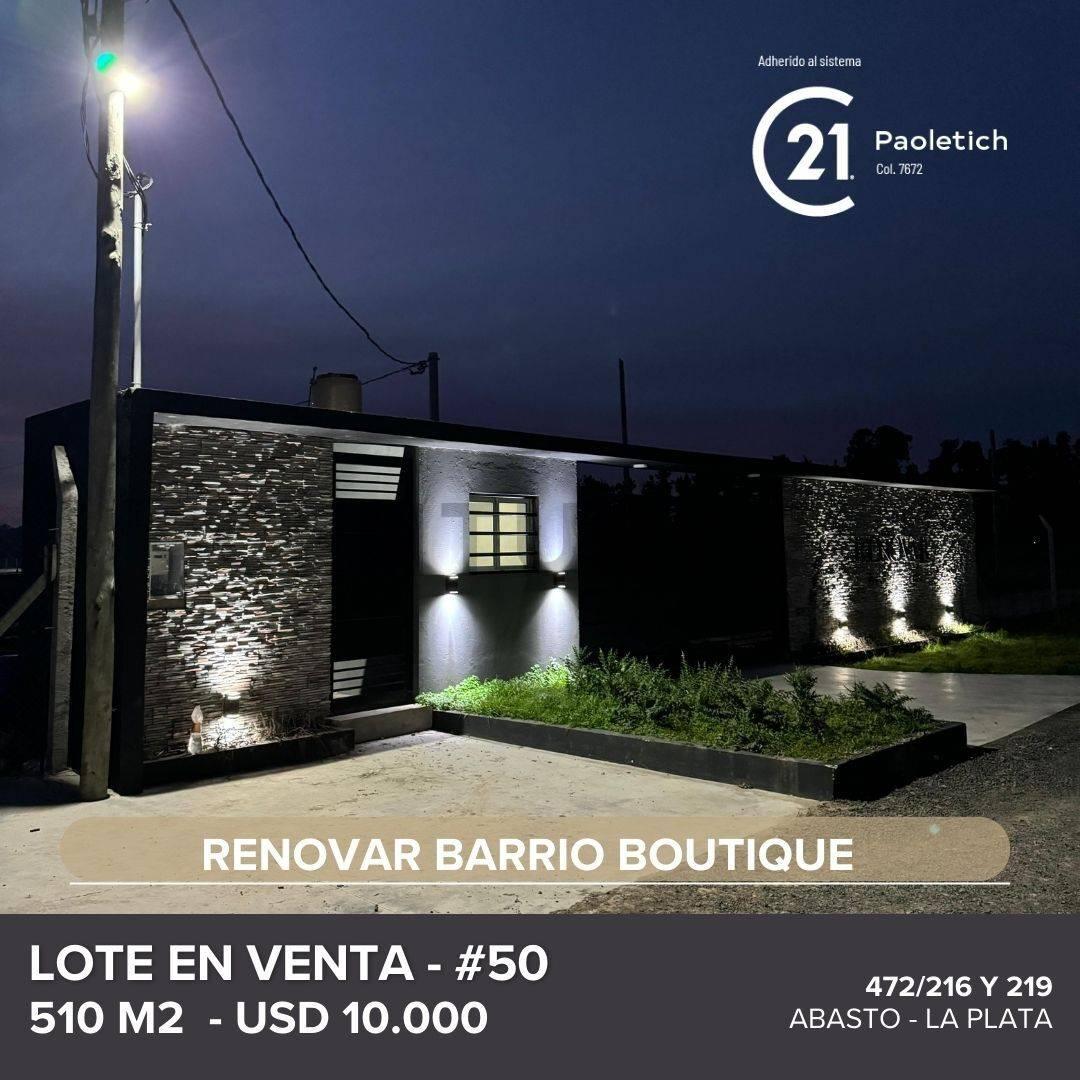 LOTE EN VENTA EN LA PLATA, RENOVAR BARRIO BOUTIQUE — foto 1