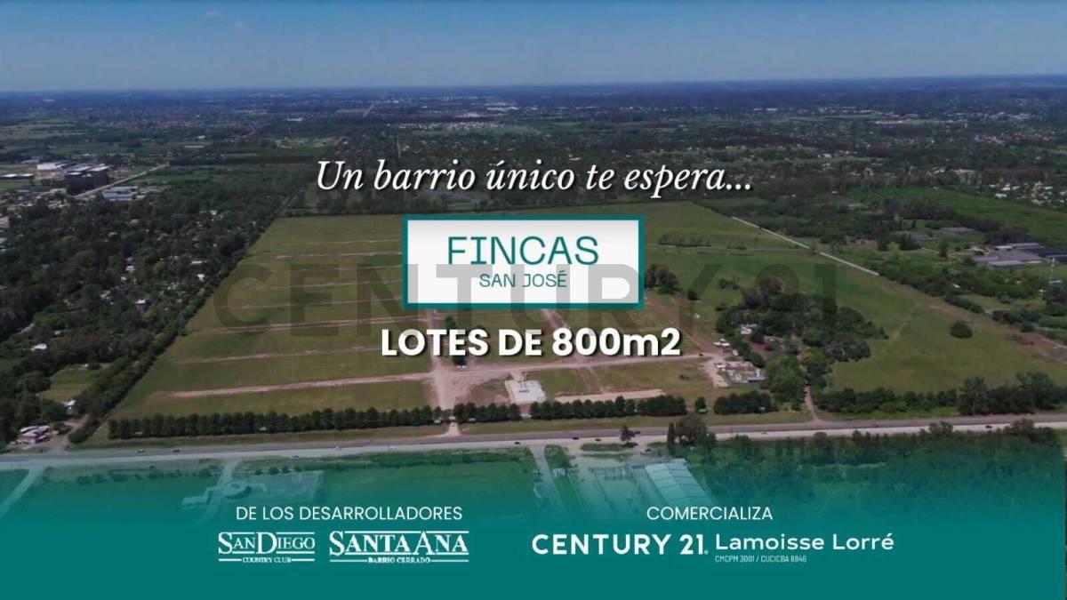 VENTA Lotes 800m Barrio Cerrado Fincas San Jose - Moreno Fco Alvarez — foto 1